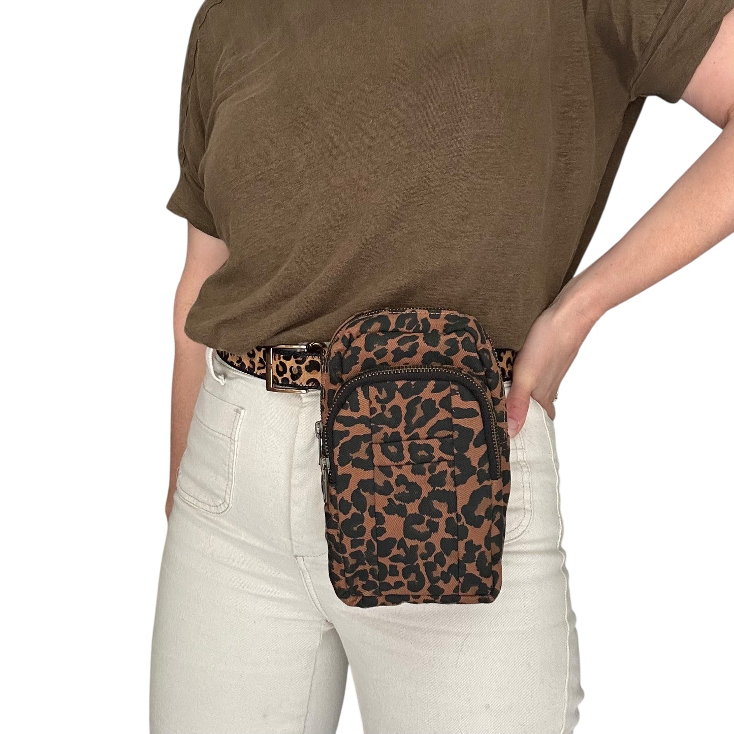 Barcelona bag - brown leopard print