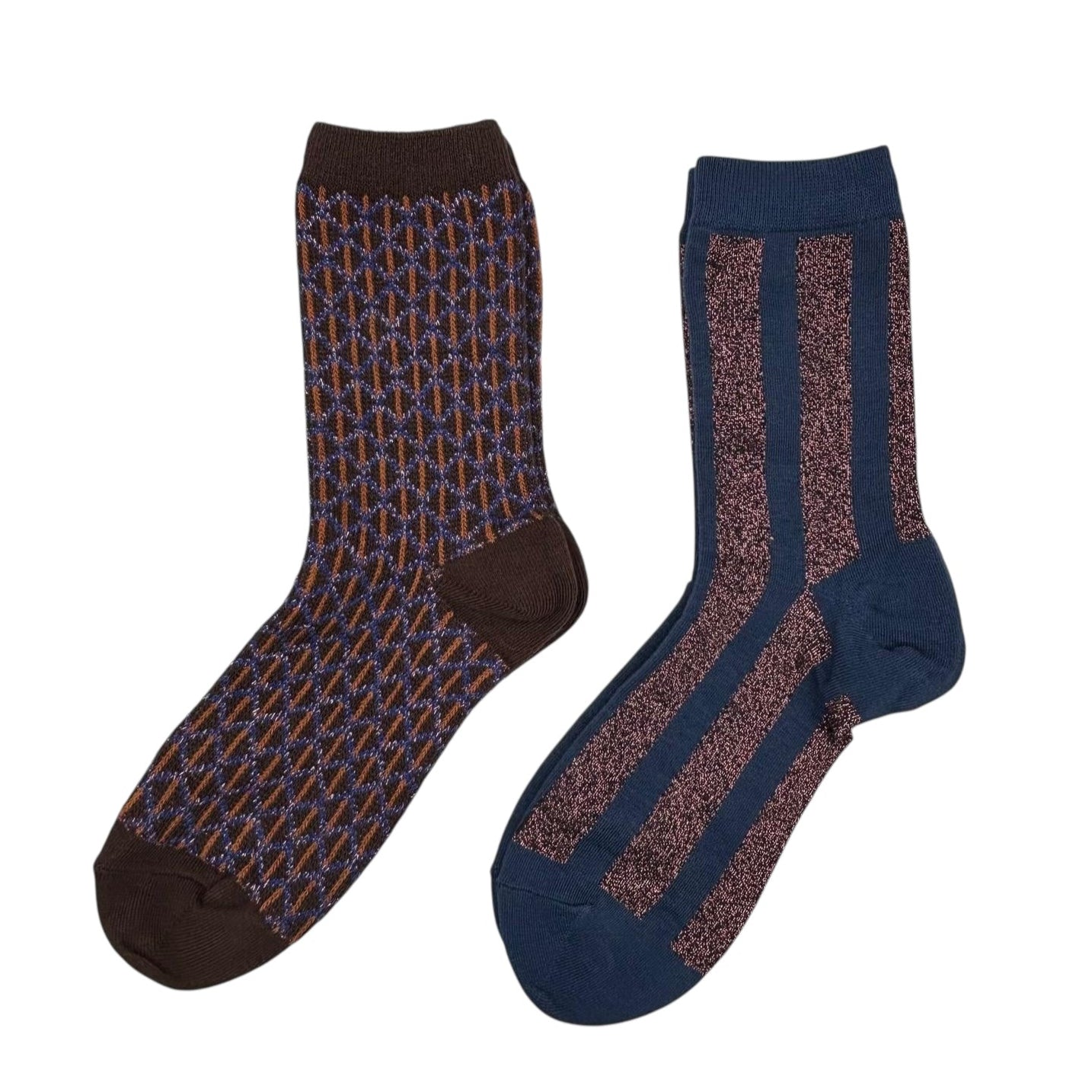 Brown Leipzig & Denim Berlin sock box duo