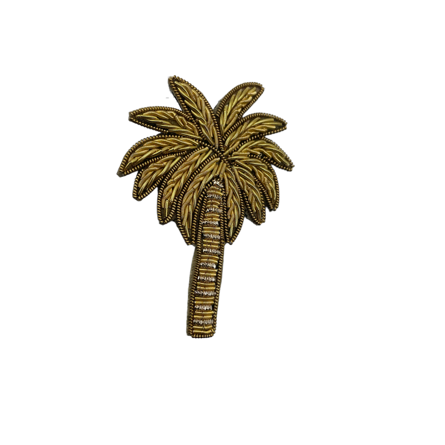 Jewellery Travel Pot in leopard print - Palm Tree pin