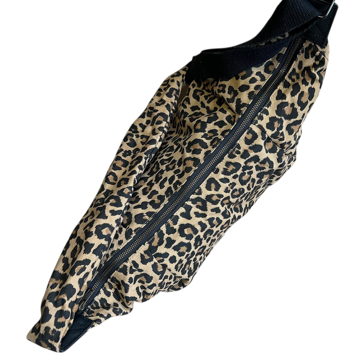 Brixton cross body sling bag - sand leopard print - large