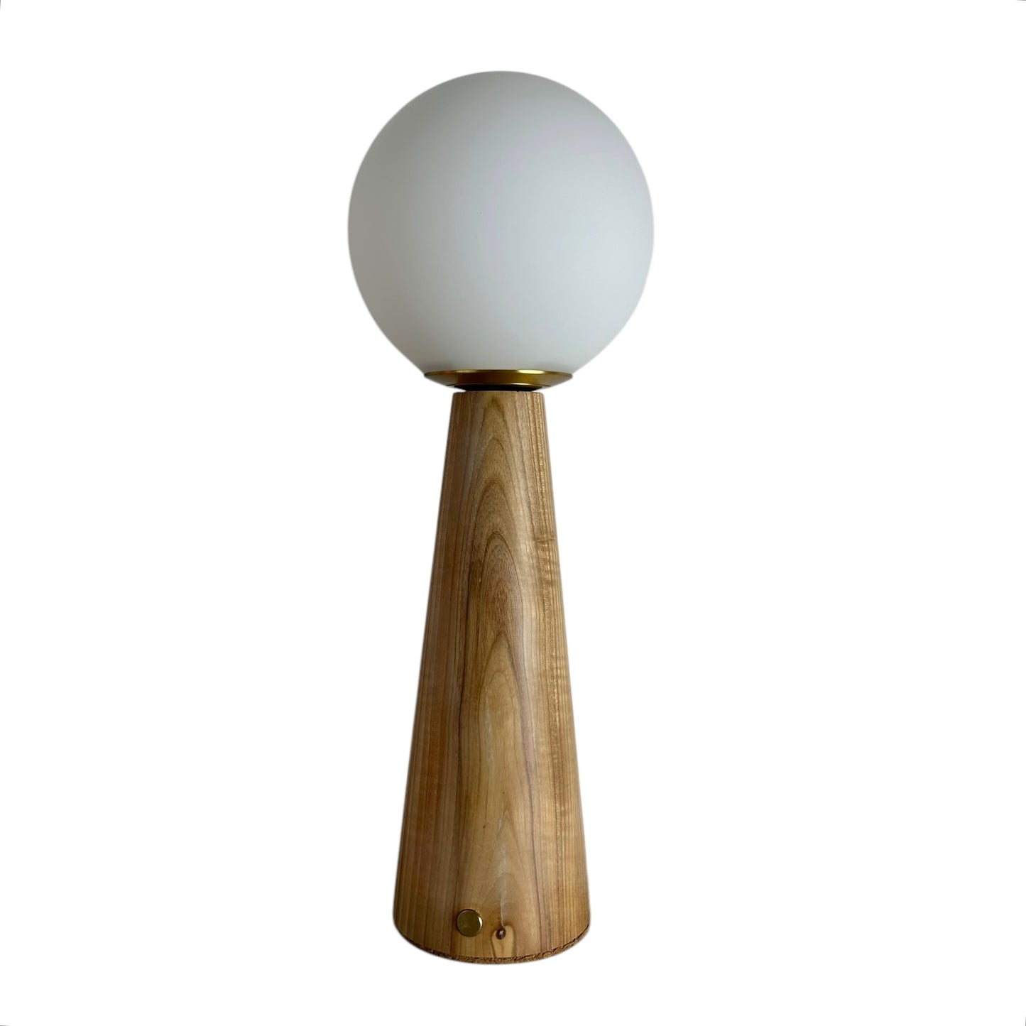 Large Deco Cone Beech style rechargeable touch lamp