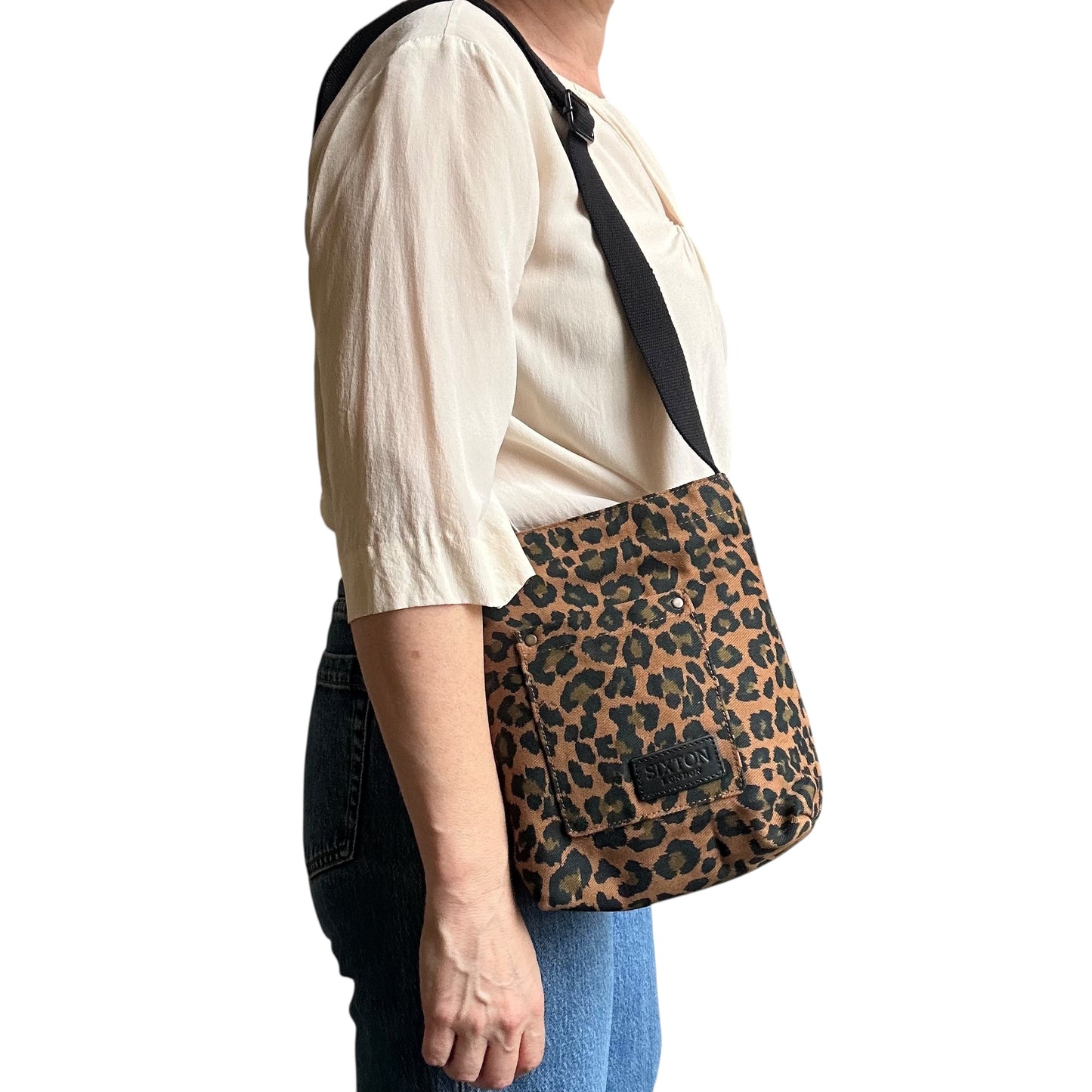 Lisbon city bag - brown leopard print