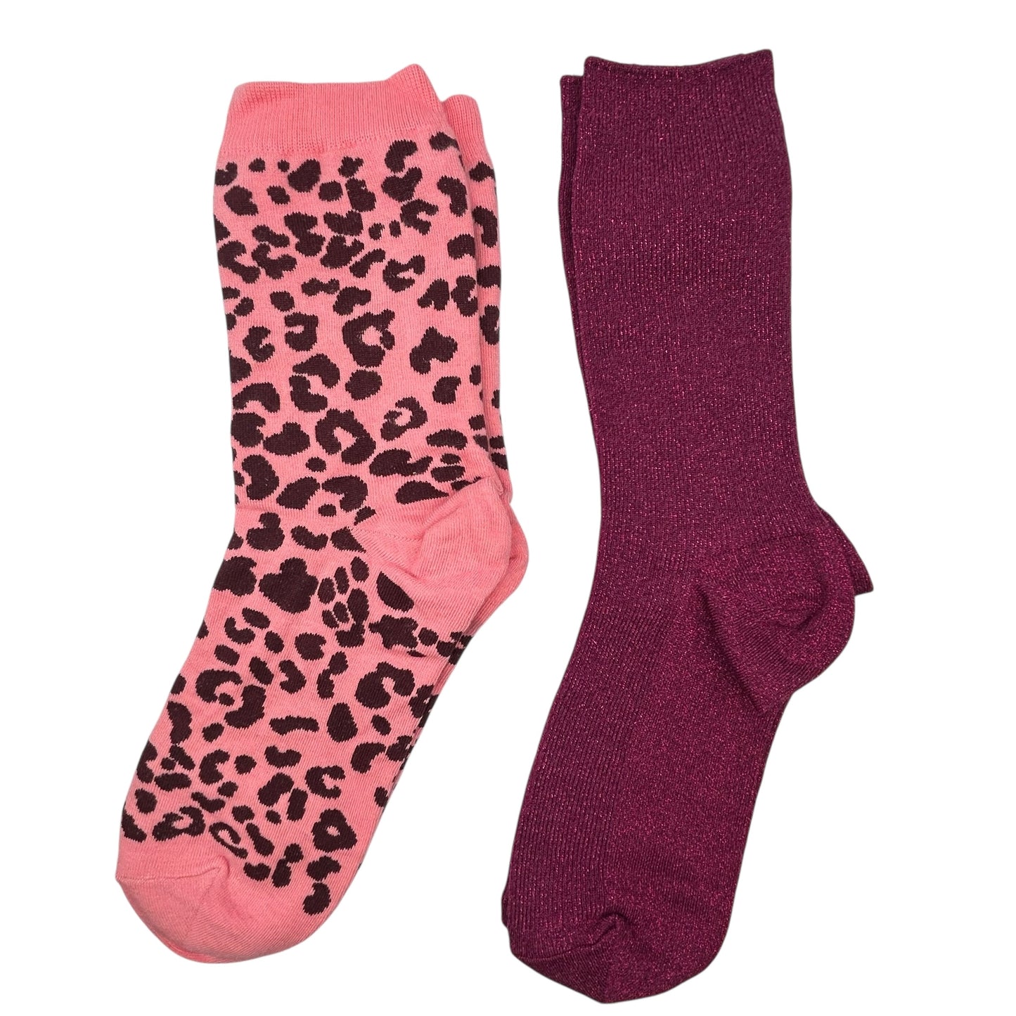 Pink Leopard & Fuchsia Vegas sock box duo