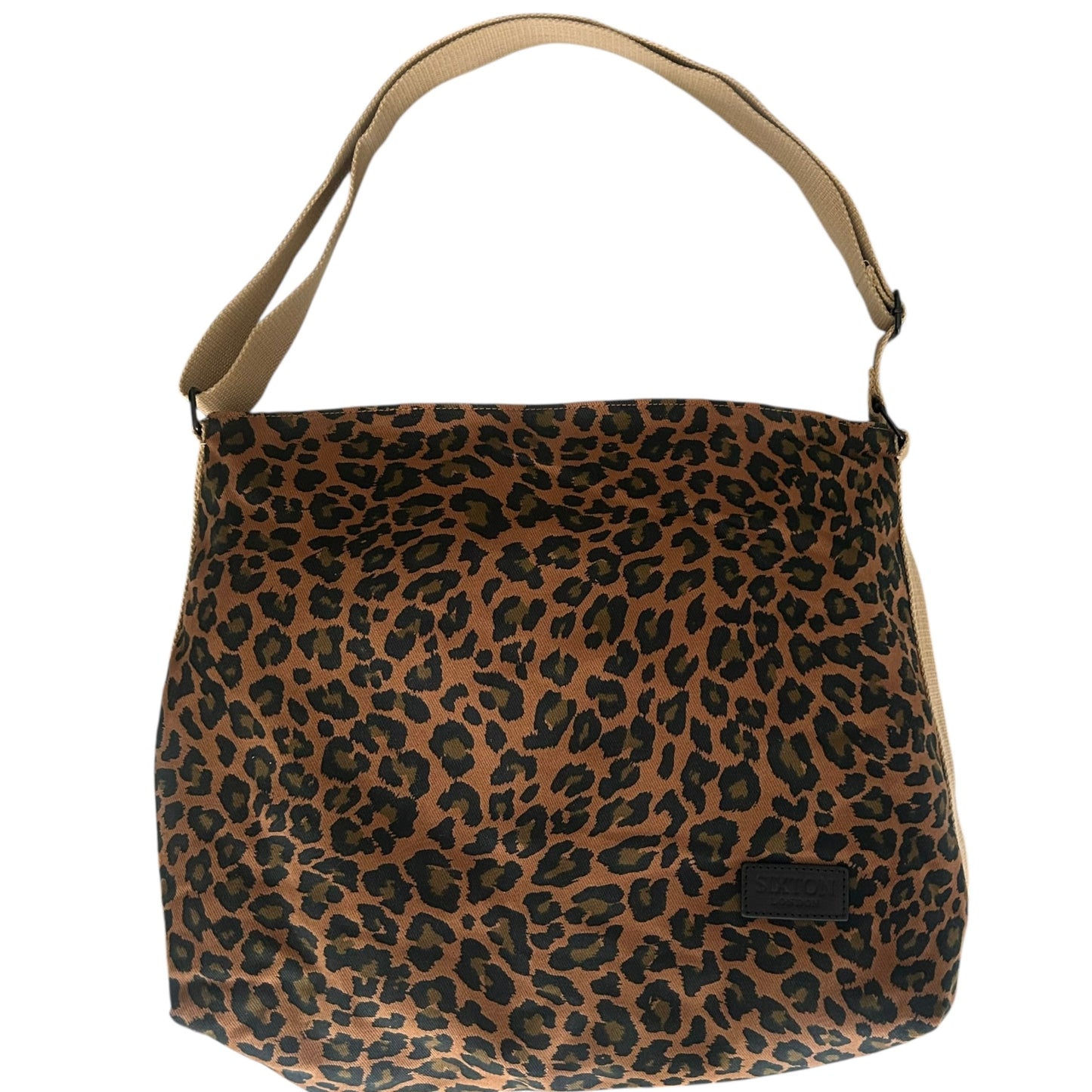 Portland messenger bag - brown leopard print