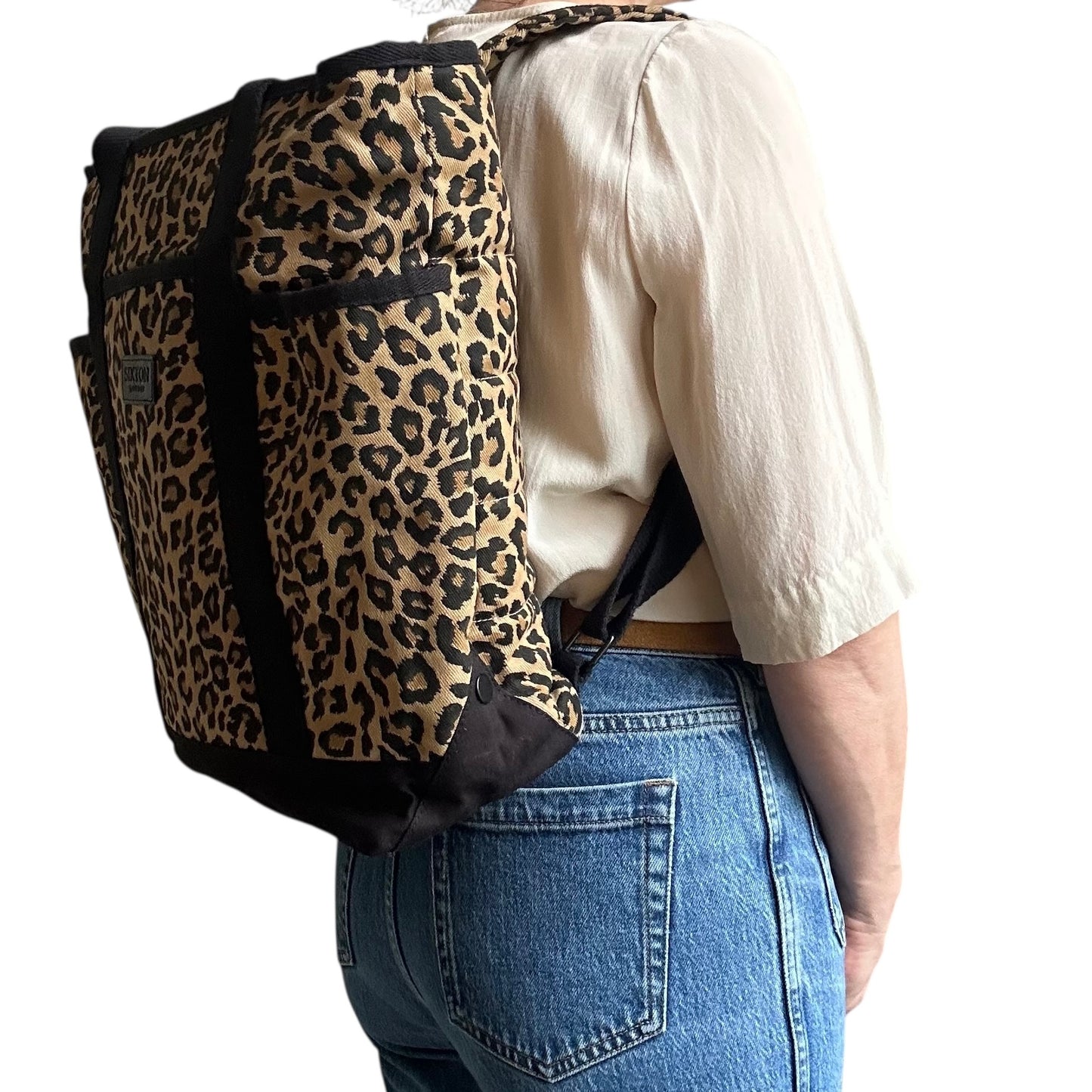 Backpack - sand leopard print
