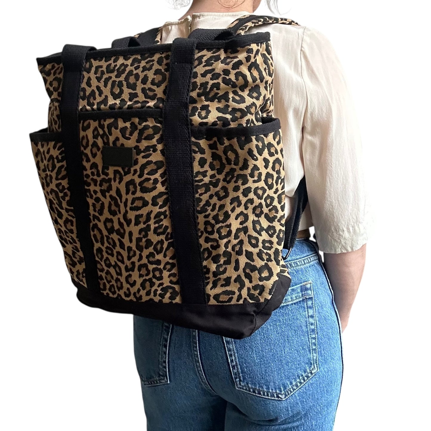 Backpack - sand leopard print