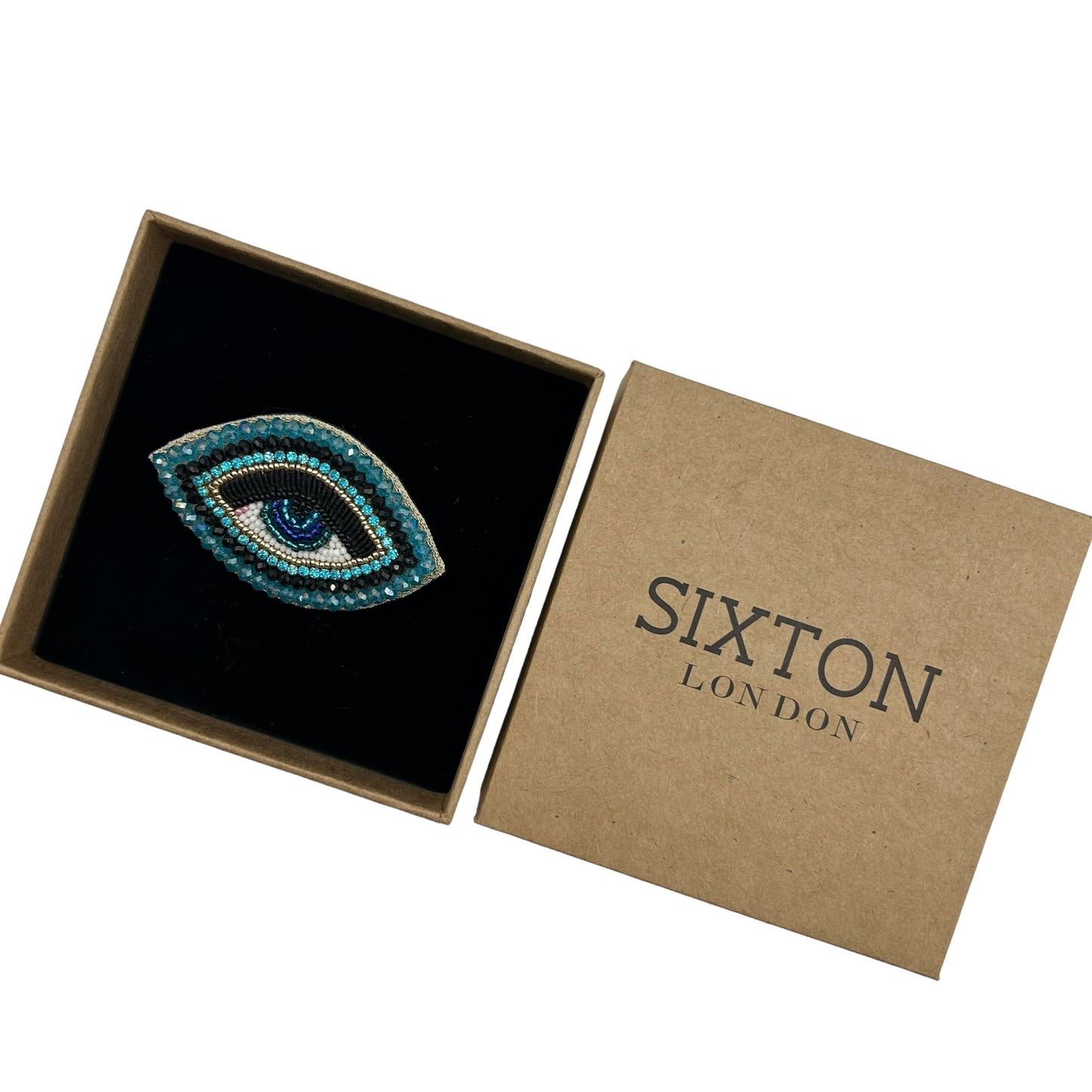 Turquoise Eye brooch / pin