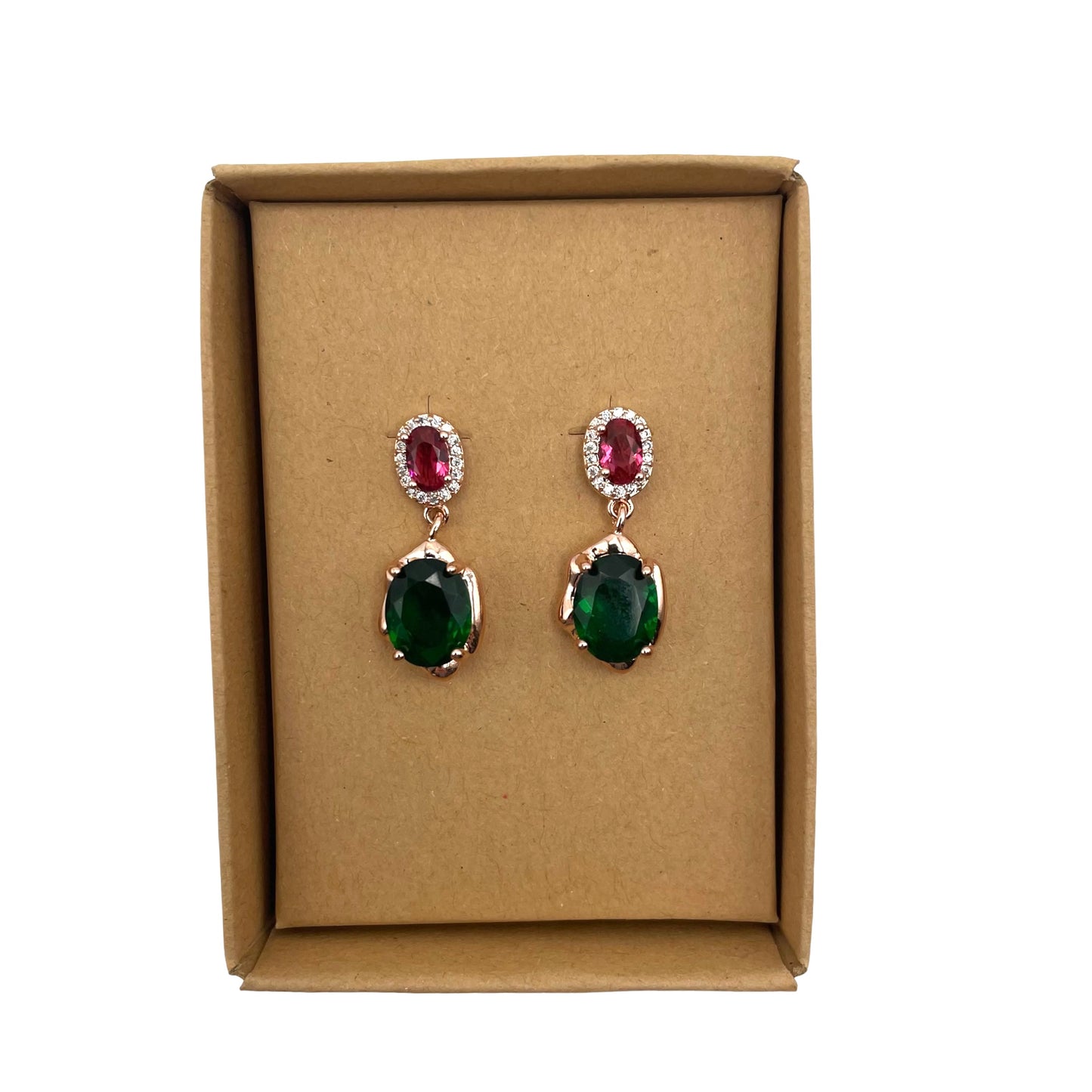 Vintage Emerald Style earrings
