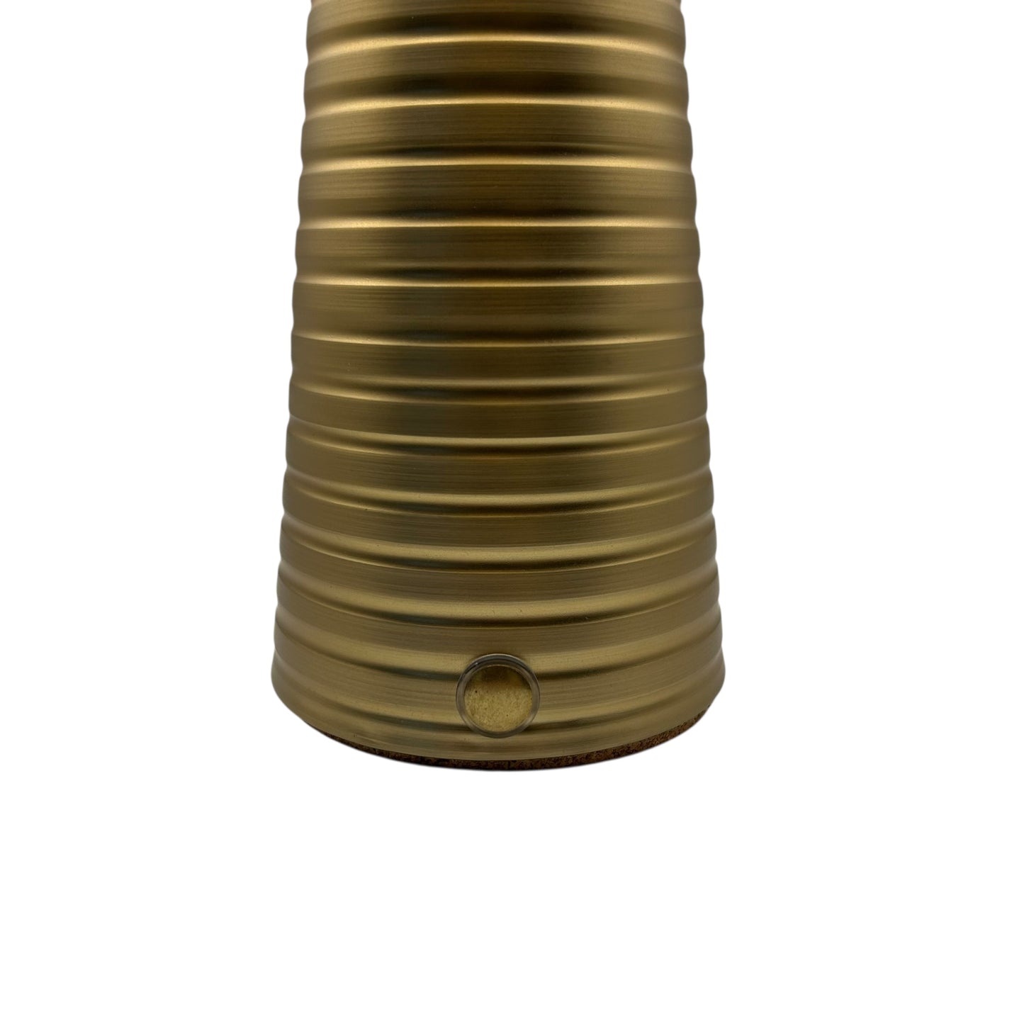 Large Deco Cone Ribbed Bronze style rechargeable touch lamp