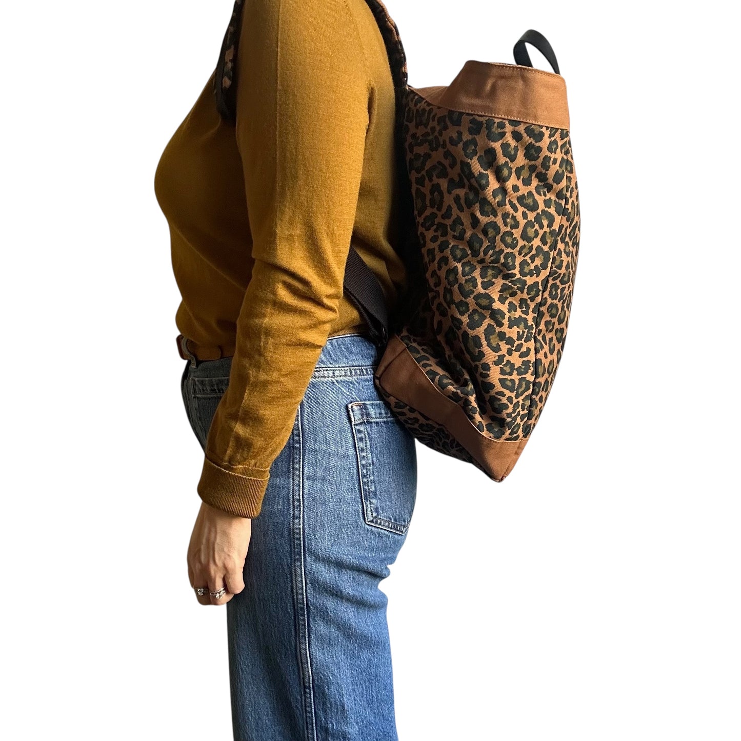 Clovelly Backpack - brown leopard print