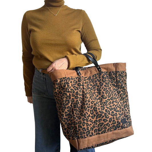 Clovelly Backpack - brown leopard print