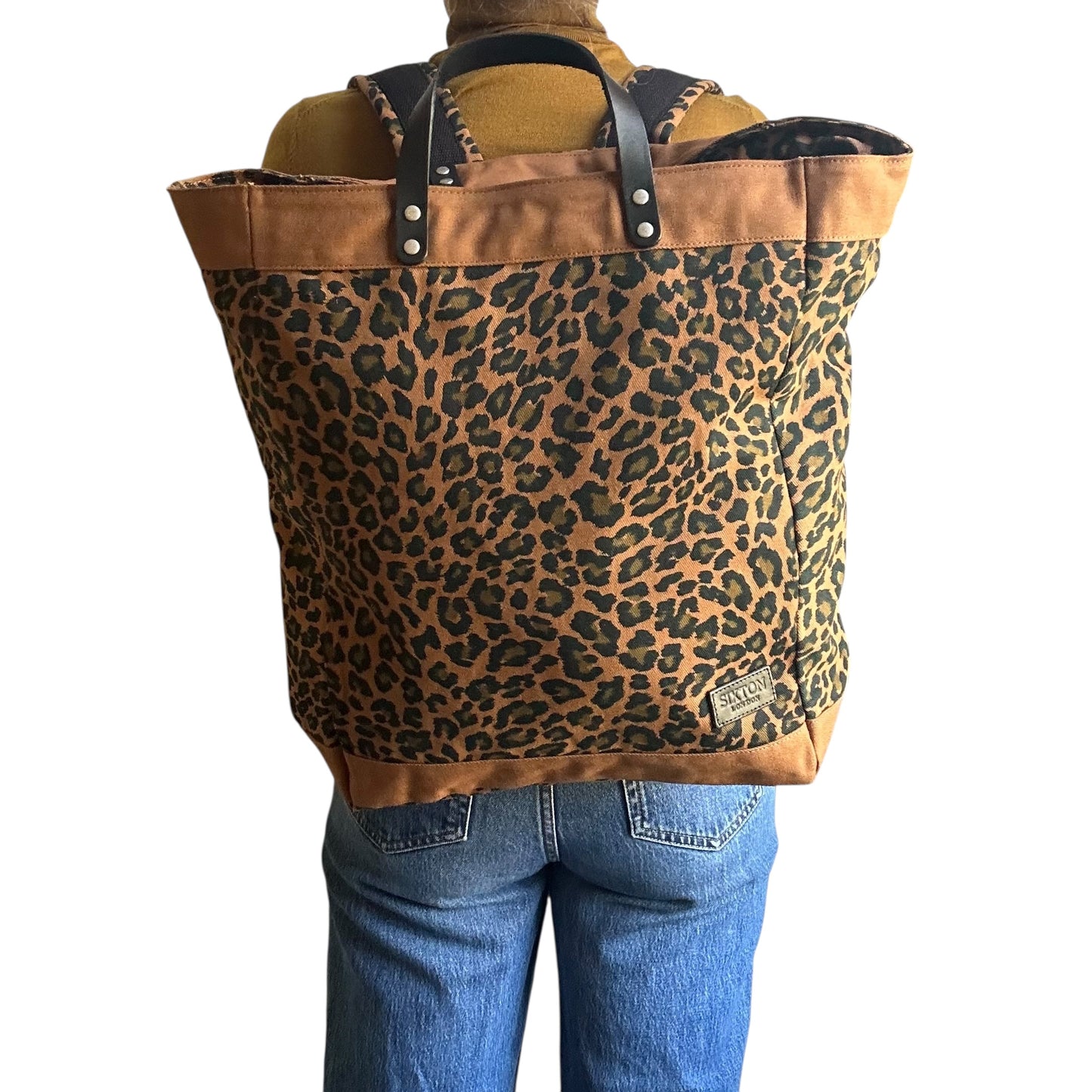 Clovelly Backpack - brown leopard print