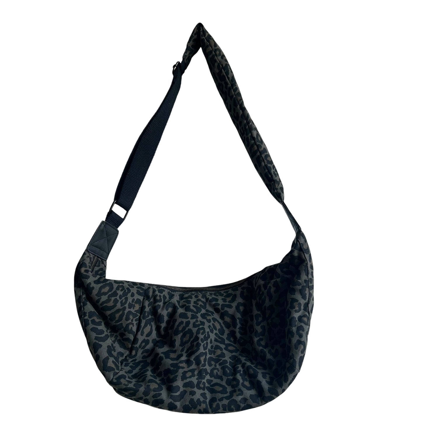 Brixton cross body sling bag - leopard print grey - large