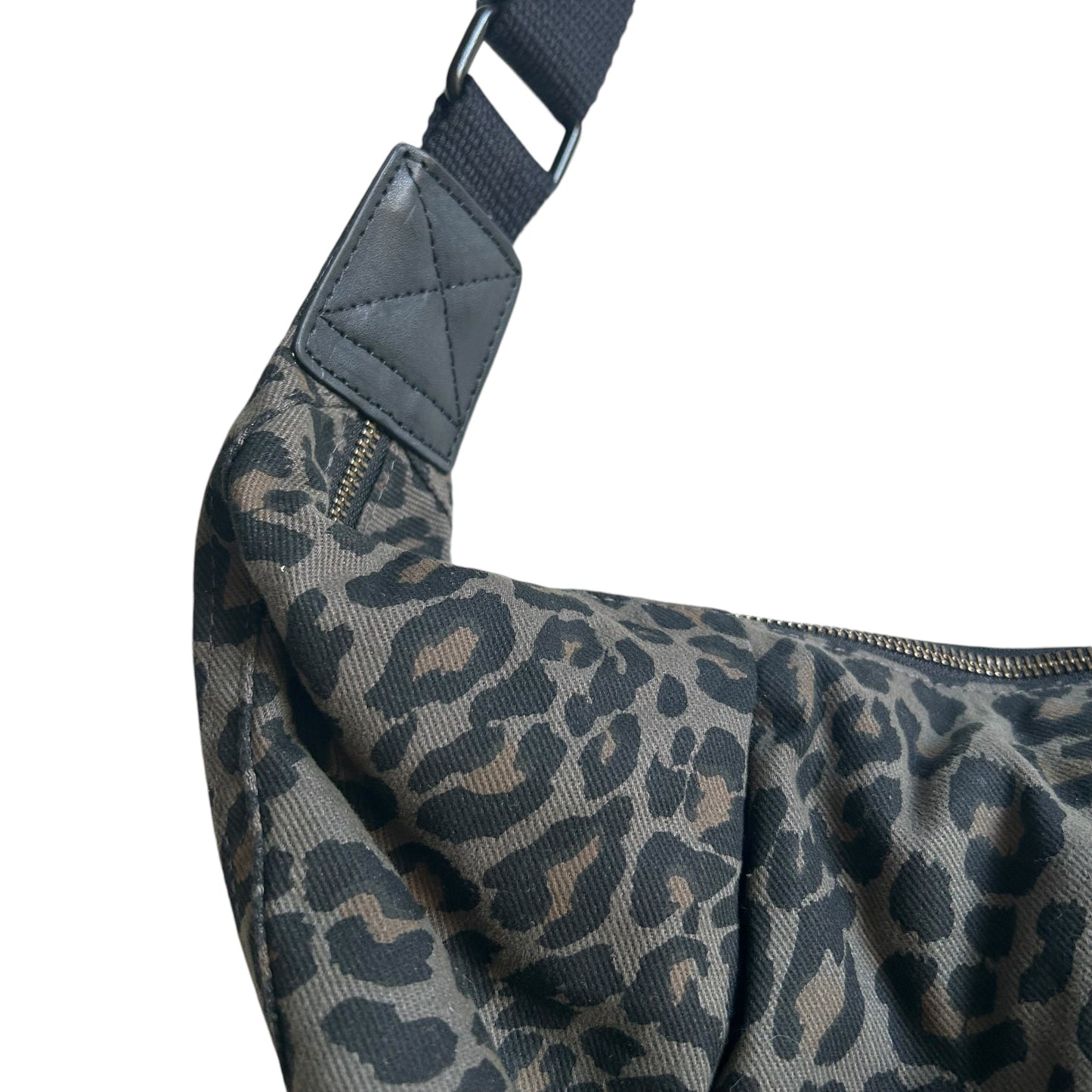 Brixton cross body sling bag - leopard print grey - large