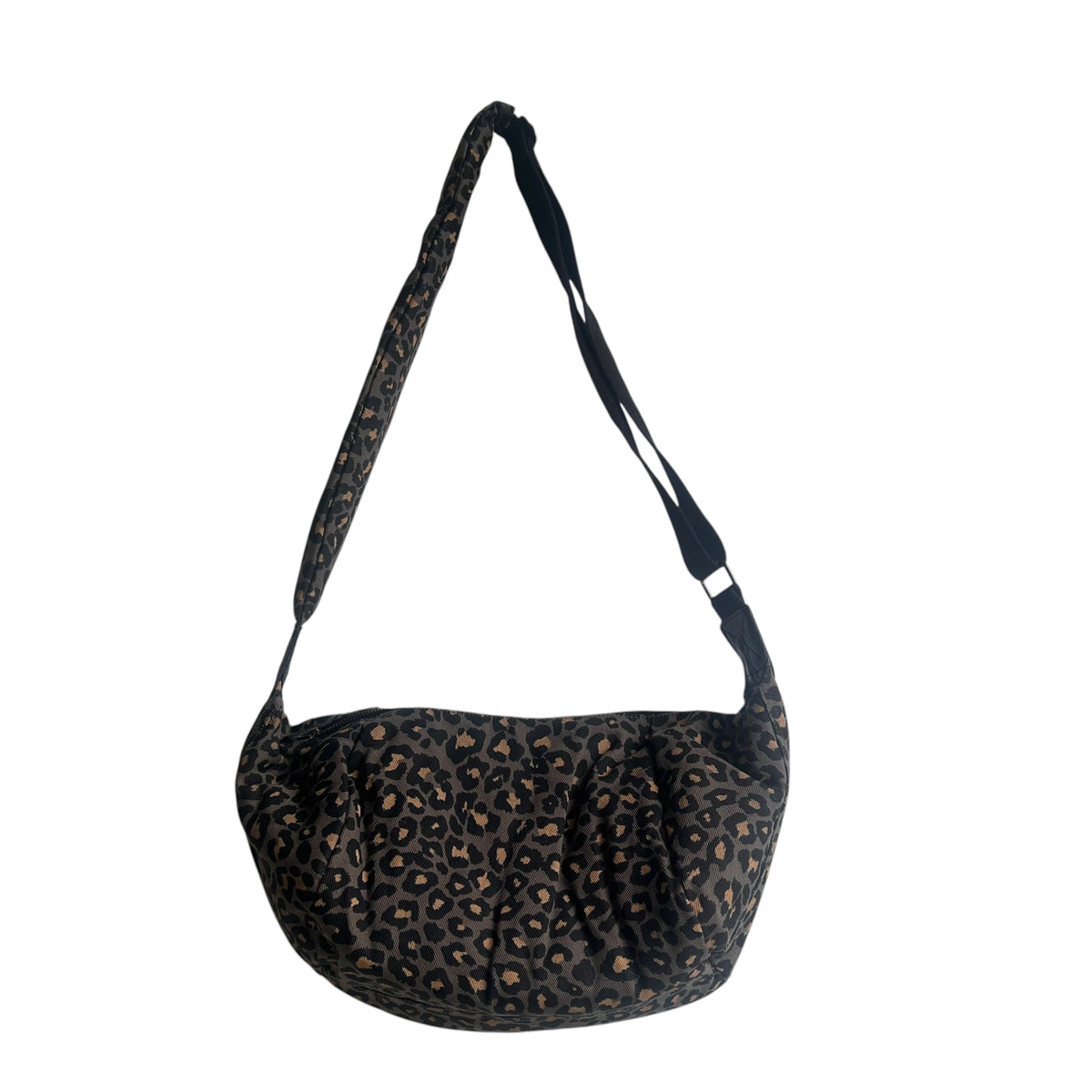 Brixton cross body sling bag - New grey leopard print - large