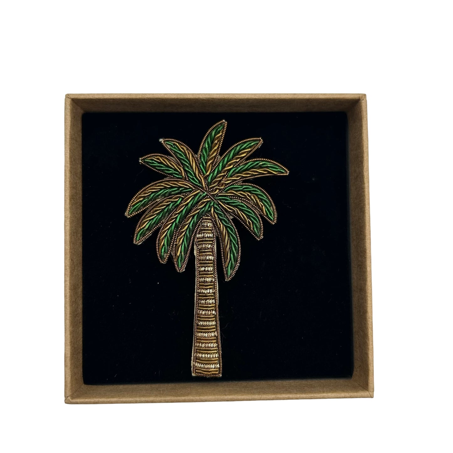 Green Palm Tree brooch / pin