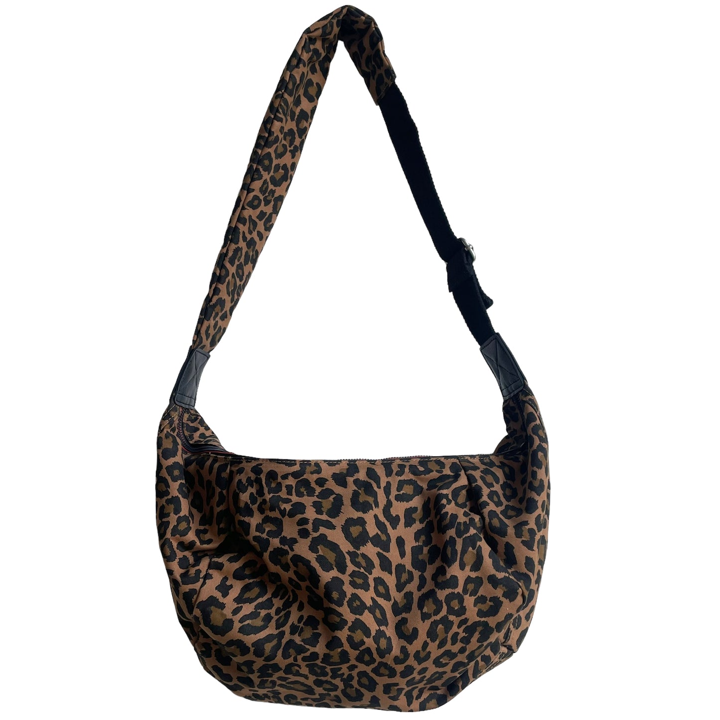 Brixton cross body sling bag - leopard print brown - large