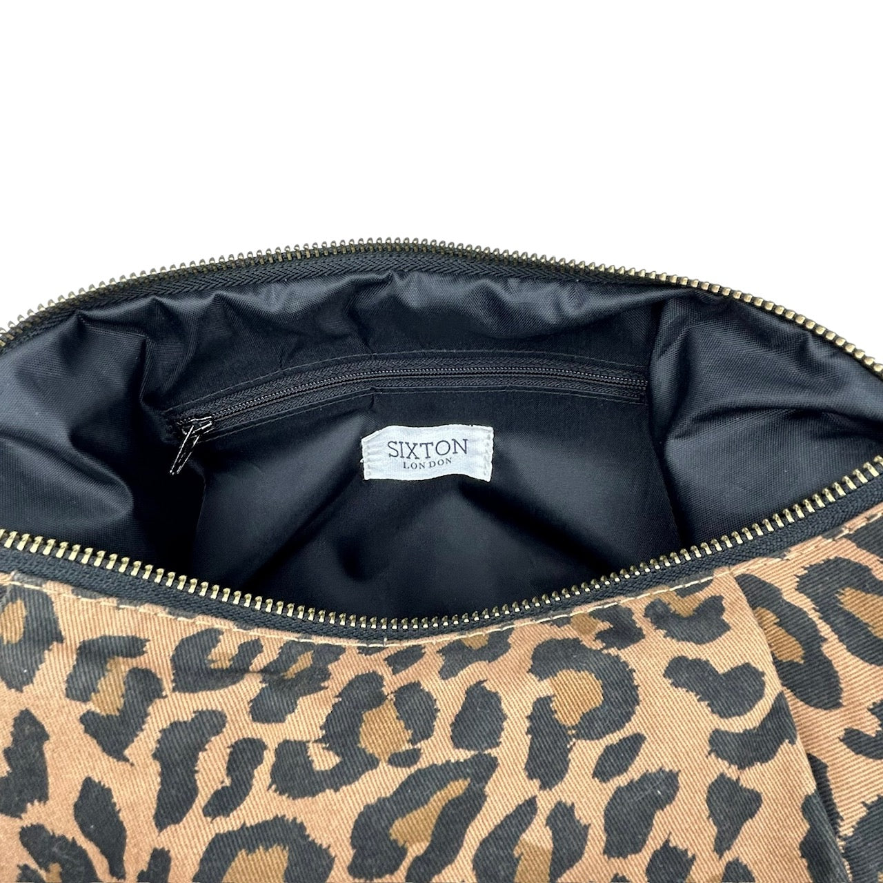 Brixton cross body sling bag - leopard print brown - large