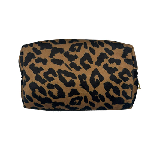 Leopard print makeup bag