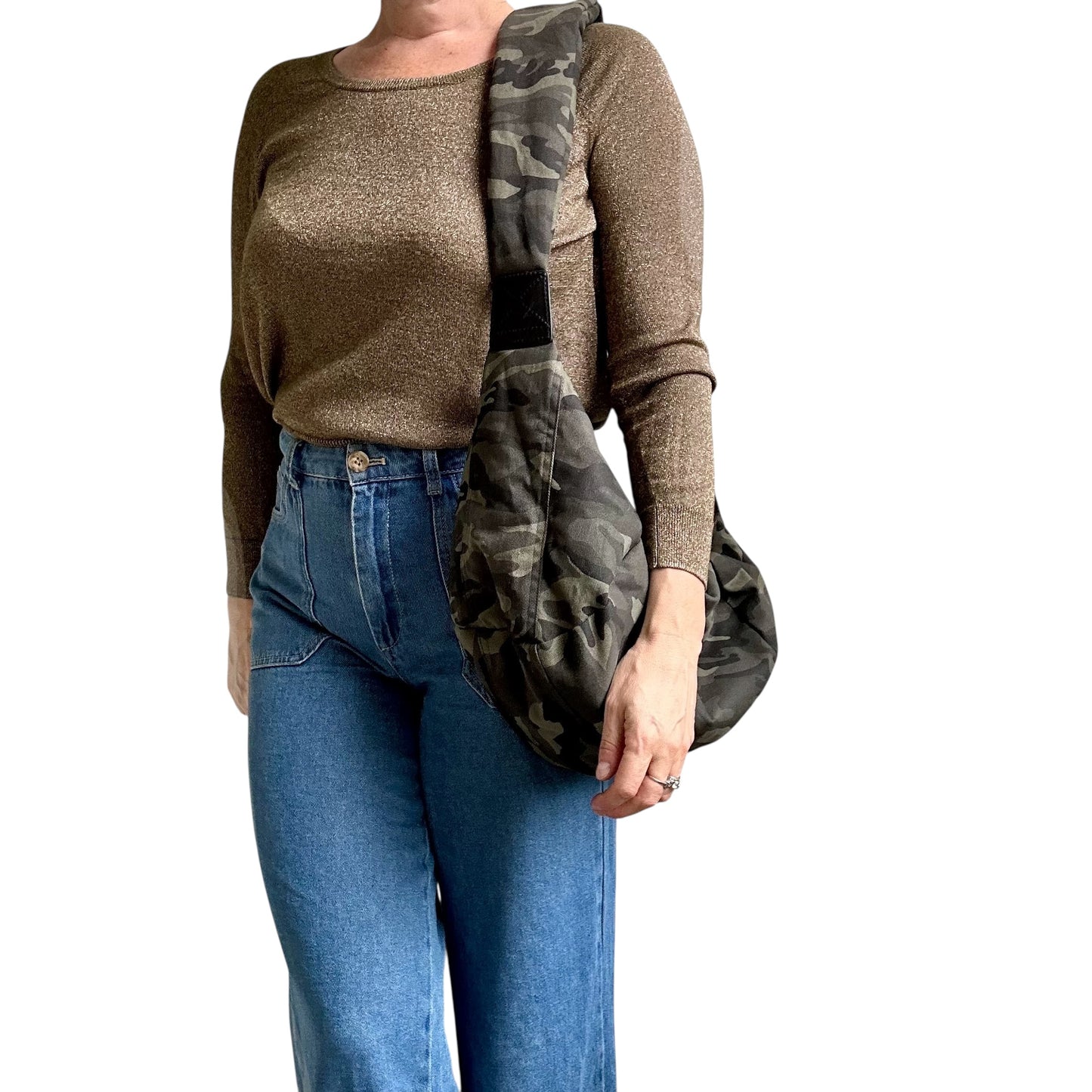 Brixton cross body sling bag - camo print - large