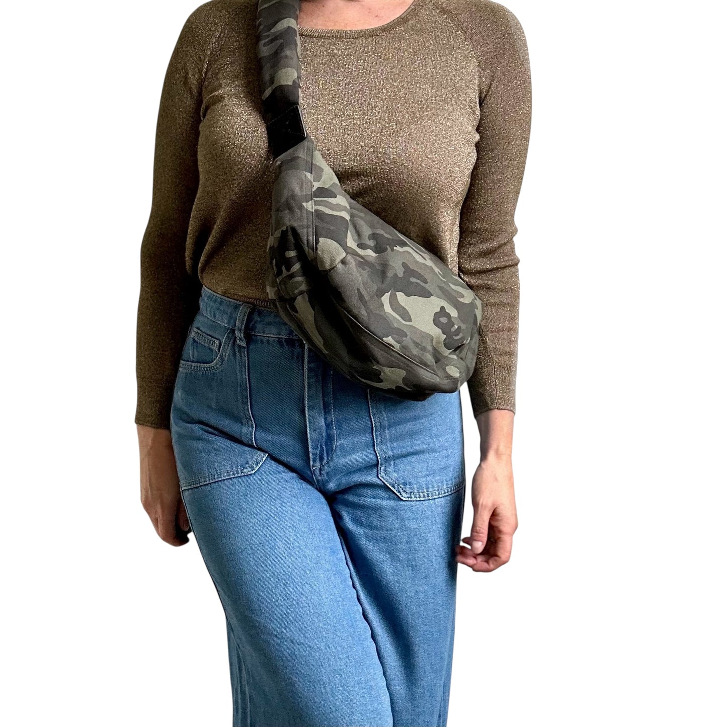 Brixton cross body sling bag - camo print  - small