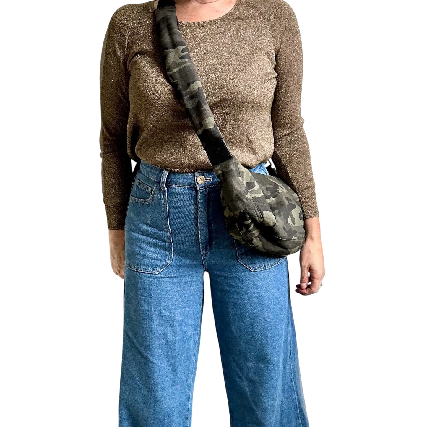 Brixton cross body sling bag - camo print  - small