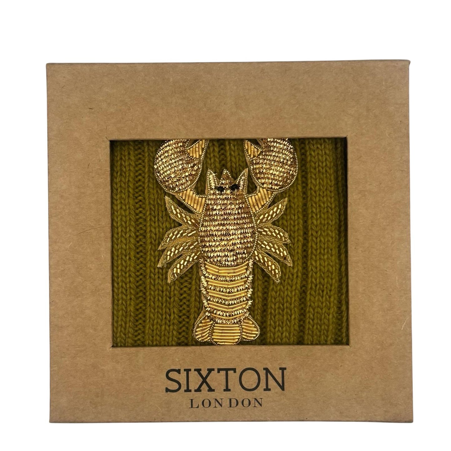 Sofia Olive Cashmere-Blend Sock Gift Box with Brooch
