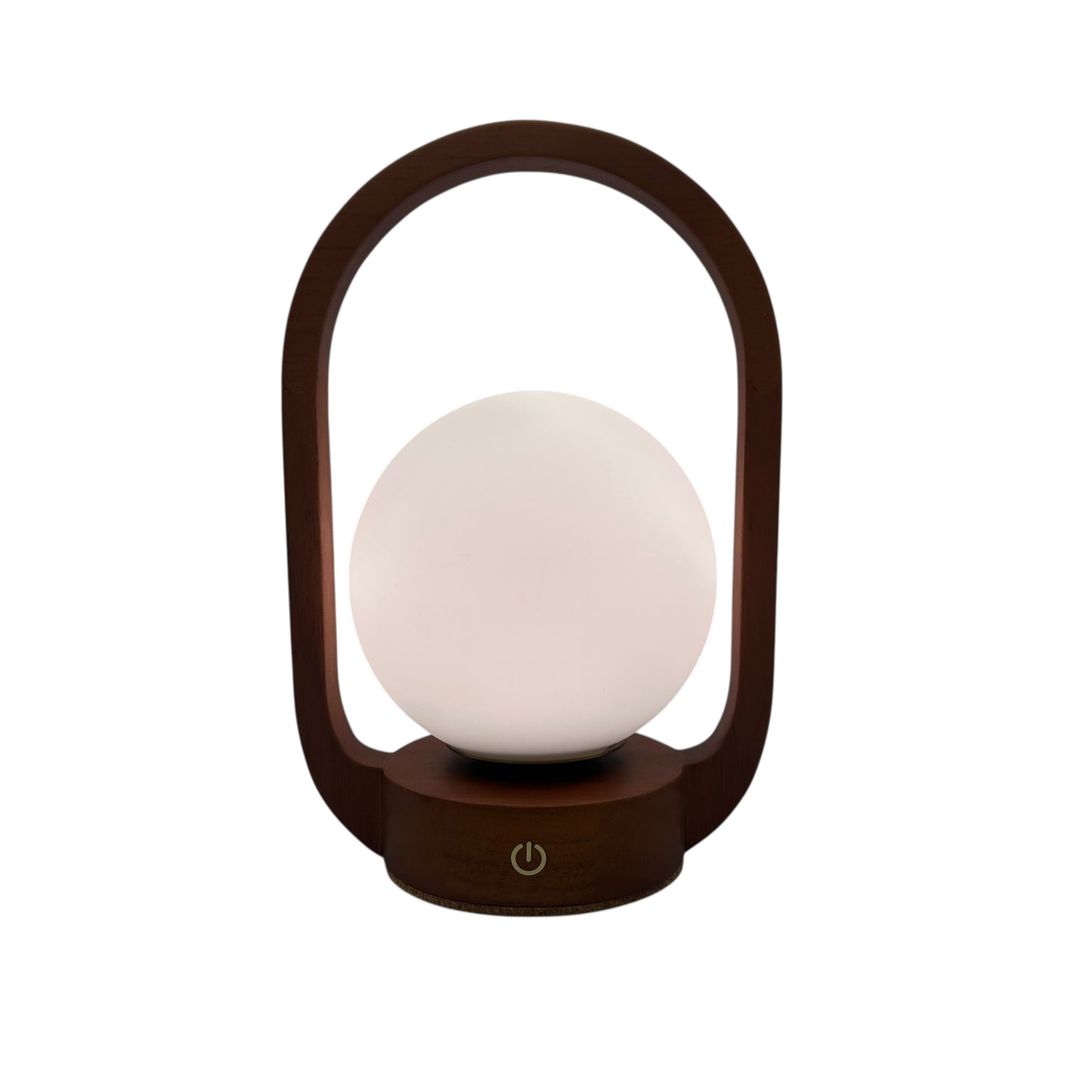 Mini Lantern Teak style rechargeable touch lamp