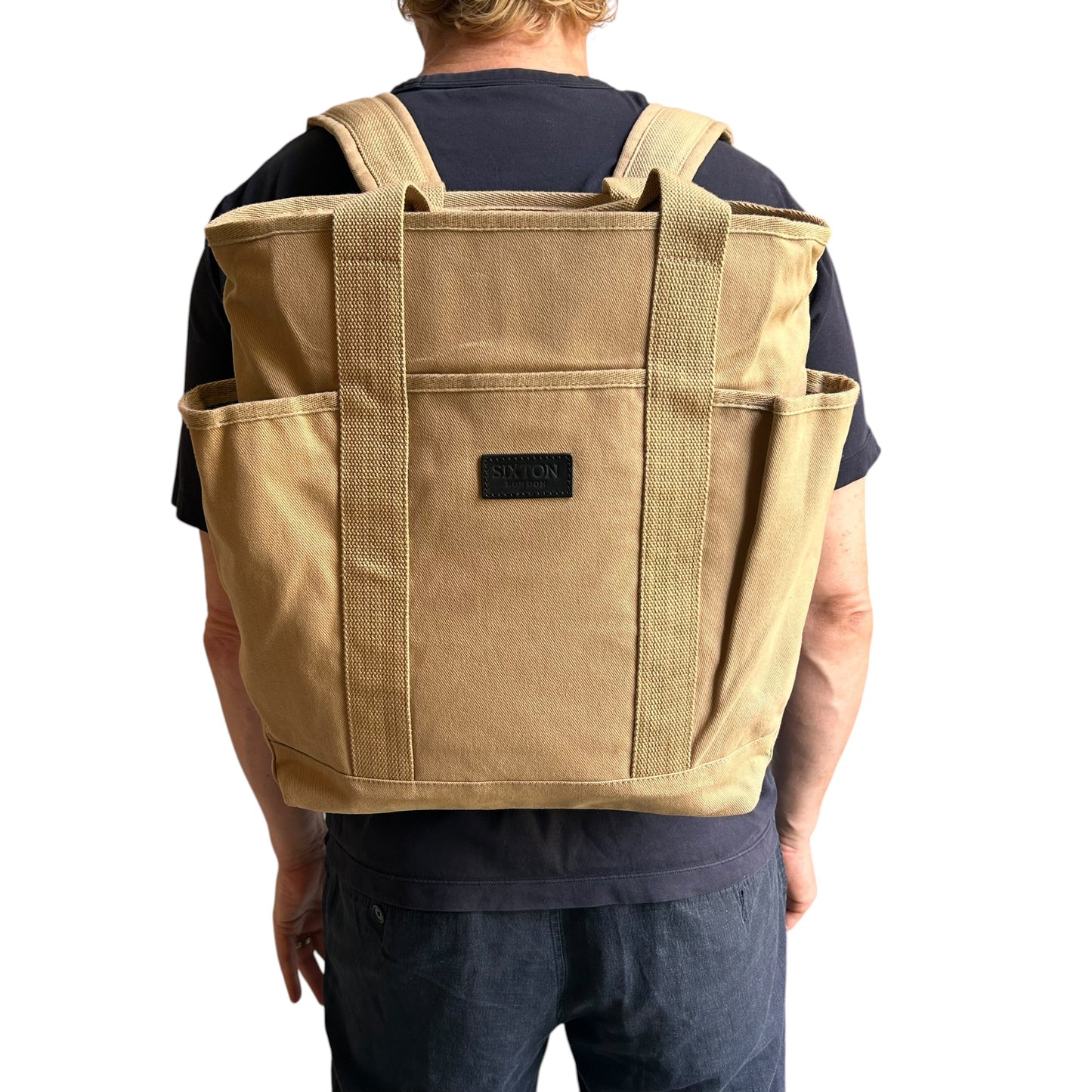 Backpack - Sand cotton canvas