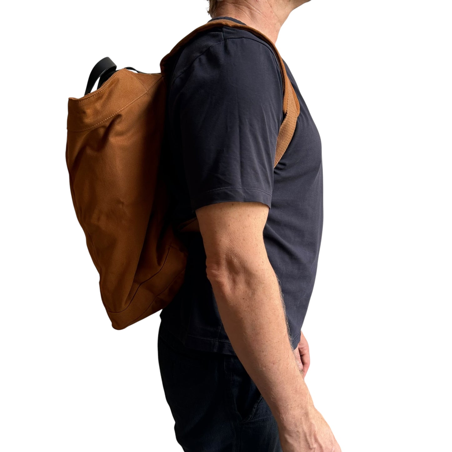 Backpack - Brown cotton canvas