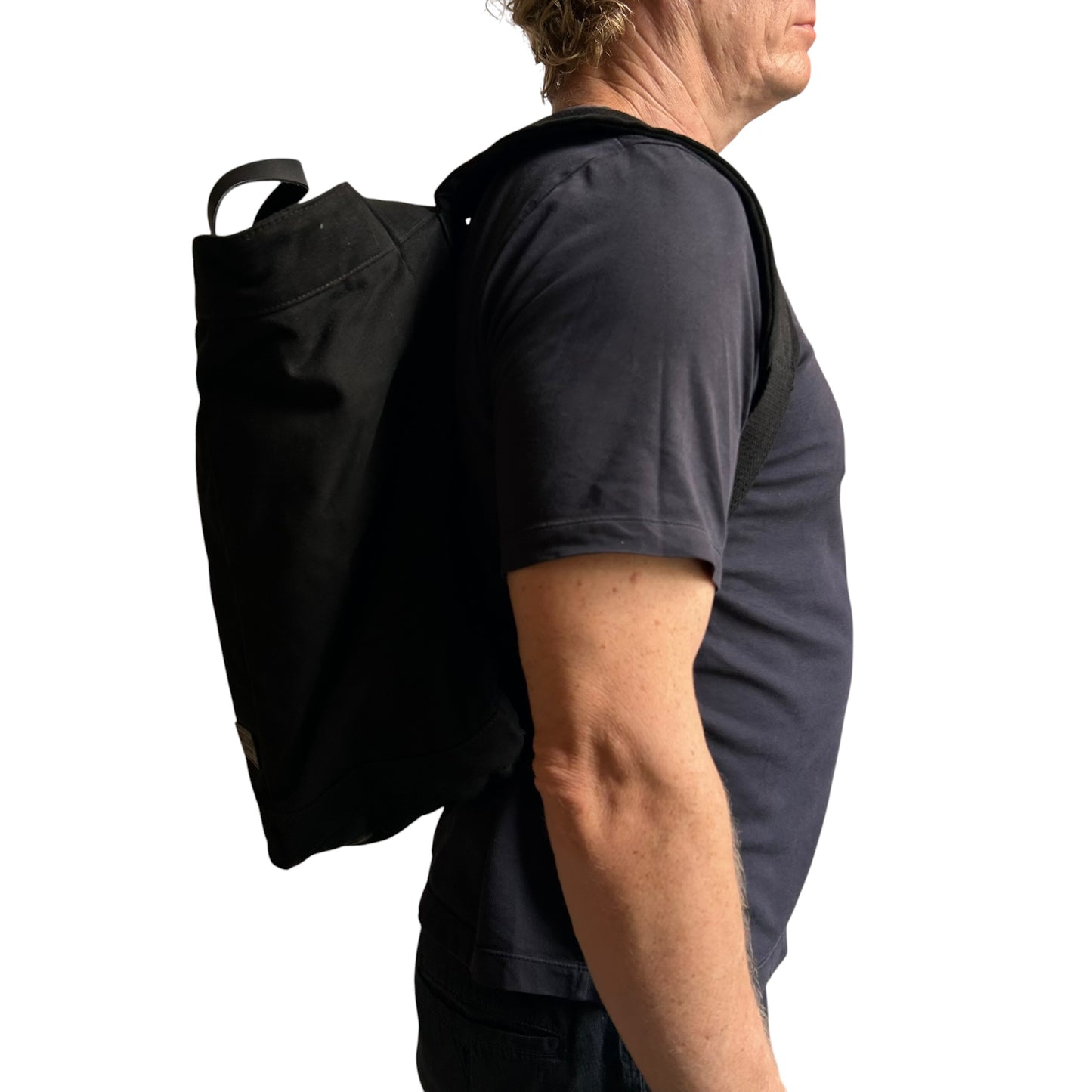 Clovelly Backpack - Black cotton canvas