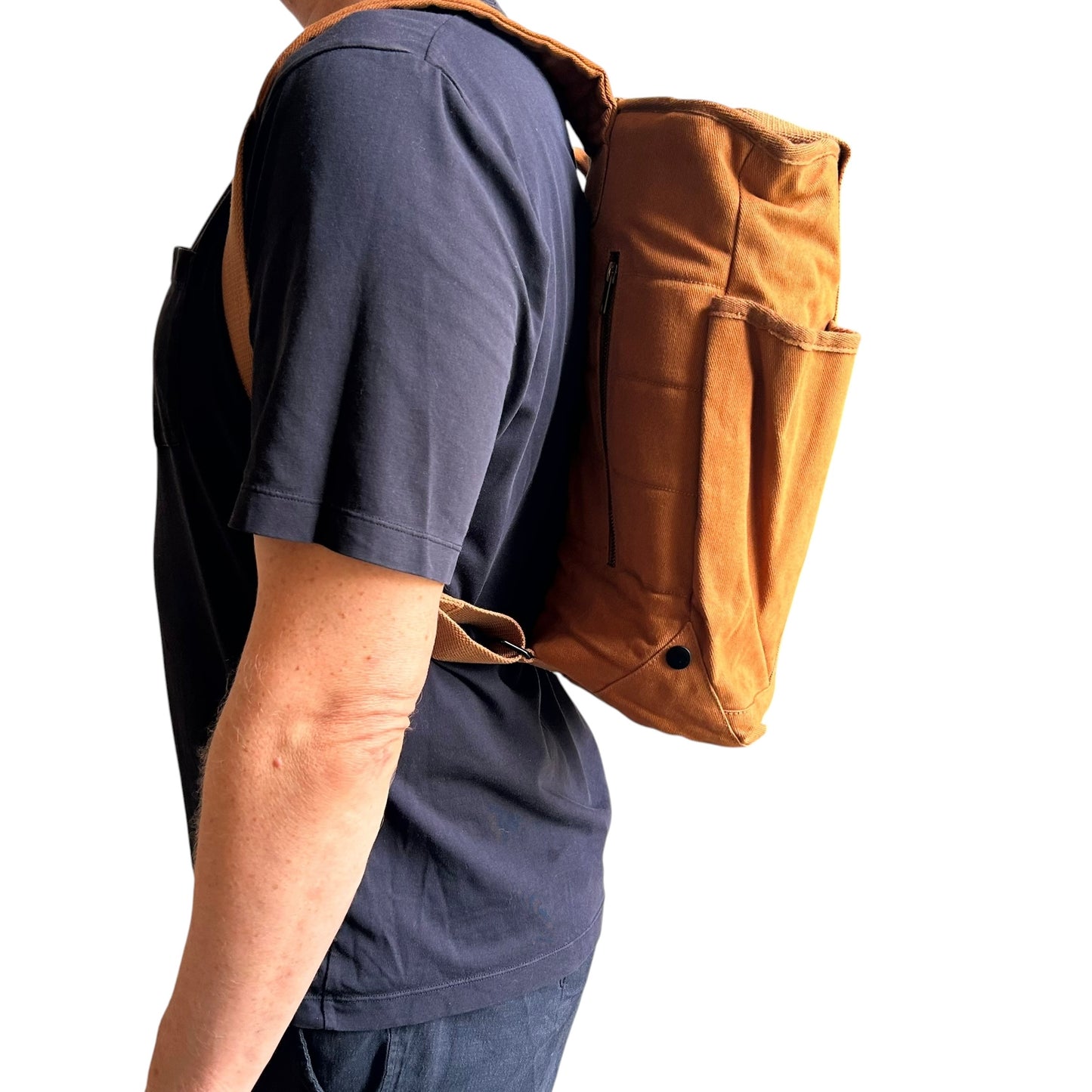 Clovelly Backpack - Brown cotton canvas