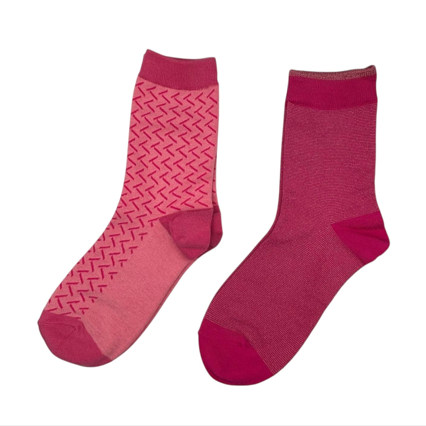 Pink Kyoto & Tokyo sock box duo with embroidered brooch