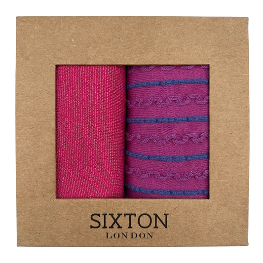 Pink Tokyo & Purple Lyon sock box duo