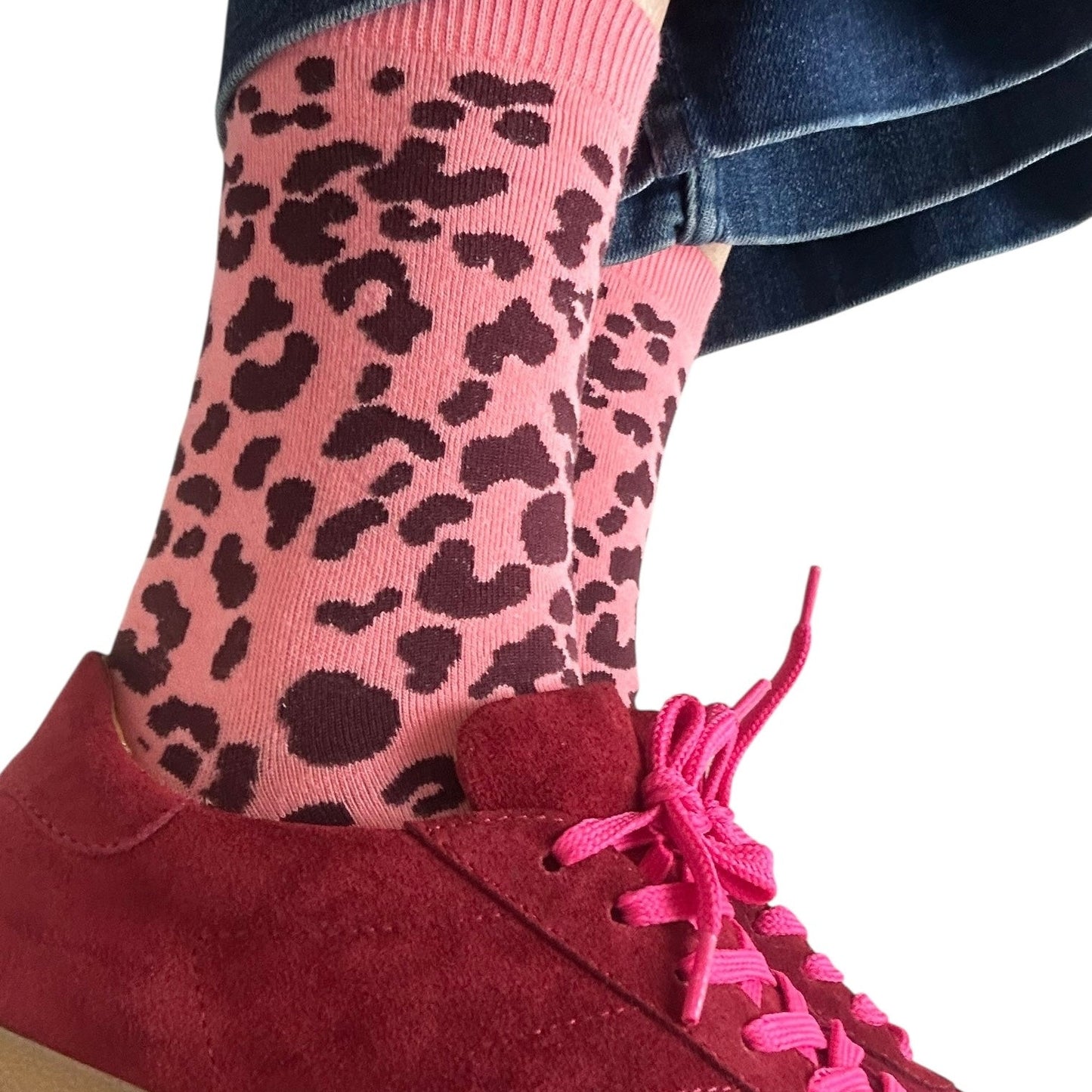 Leopard print socks