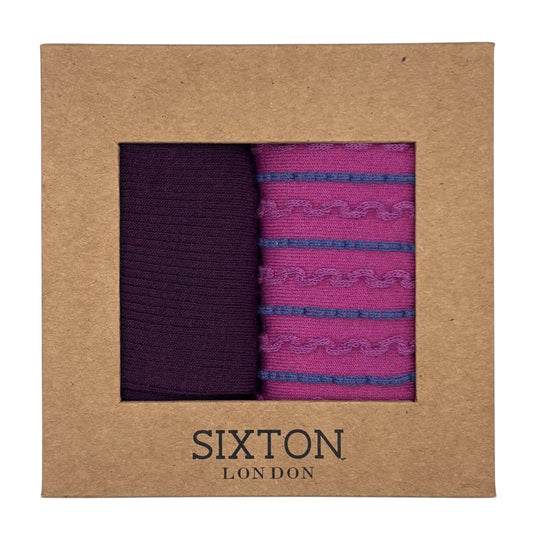 Purple Barcelona & Lyon sock box duo