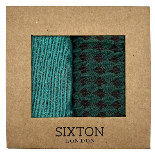 Turquoise Tokyo & Estoril sock box duo