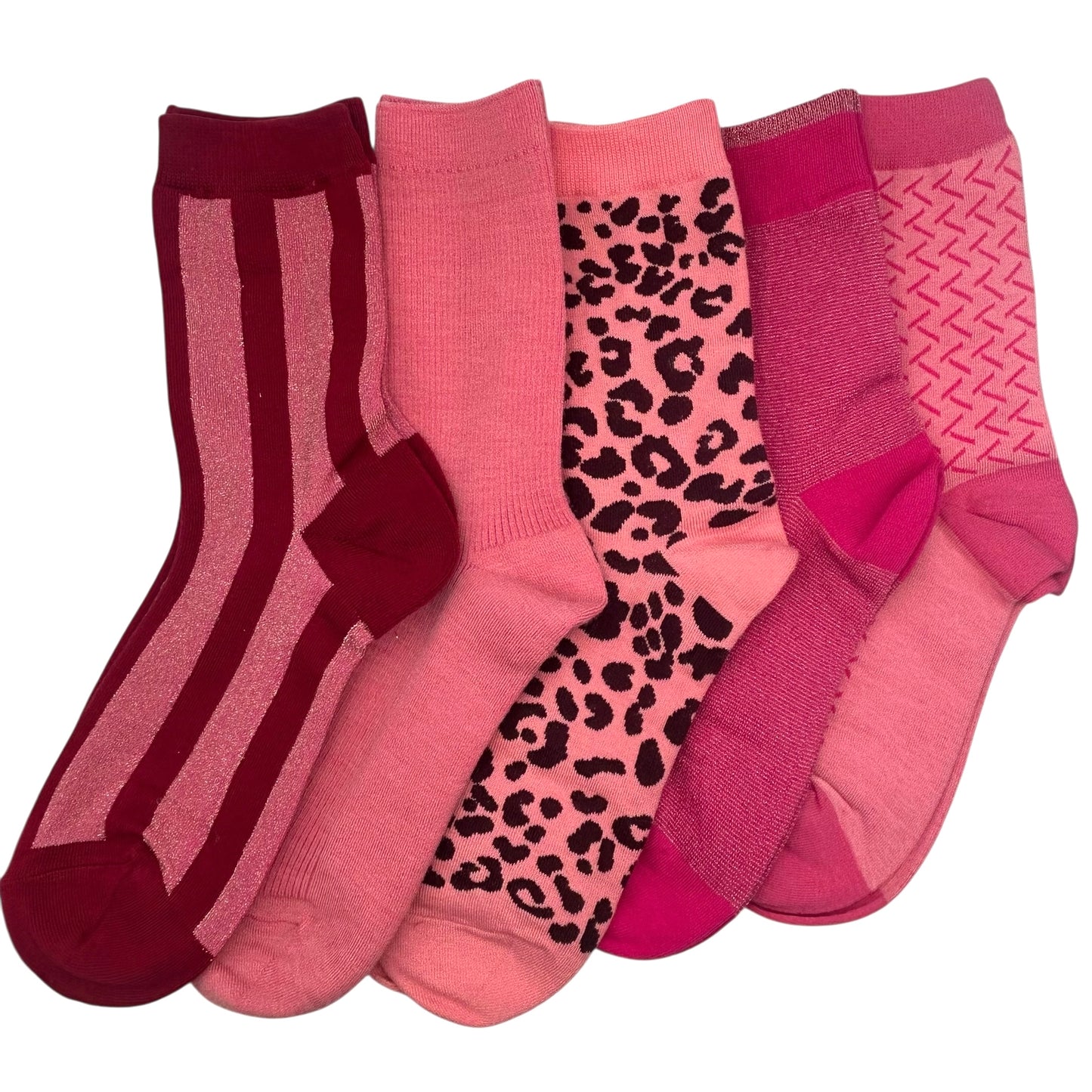 Pink and Red single socks