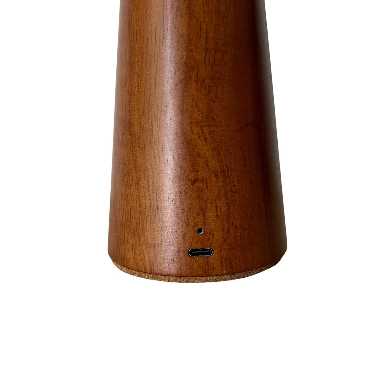 Deco Cone Teak style rechargeable touch lamp (large)