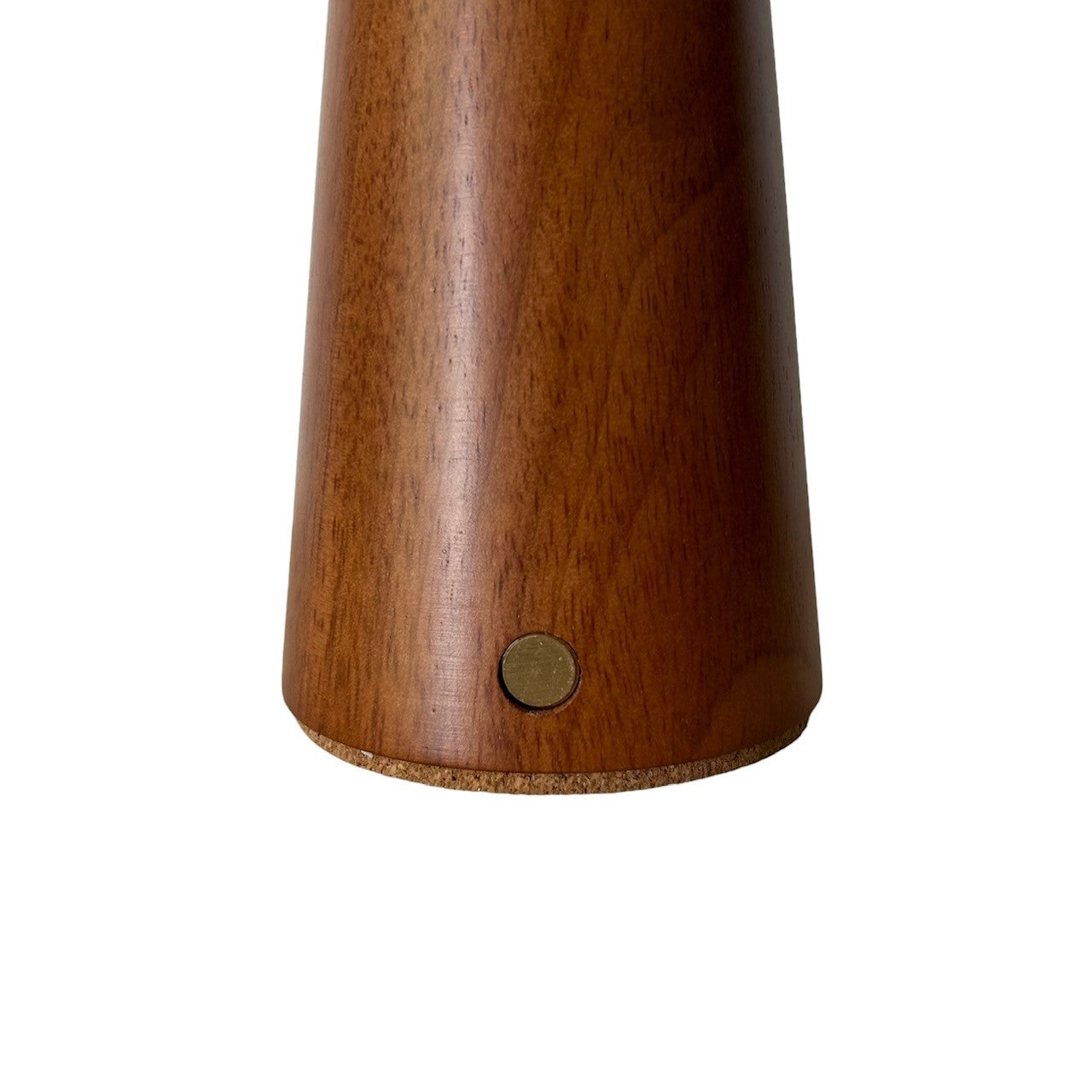 Deco Cone Teak style rechargeable touch lamp (large)