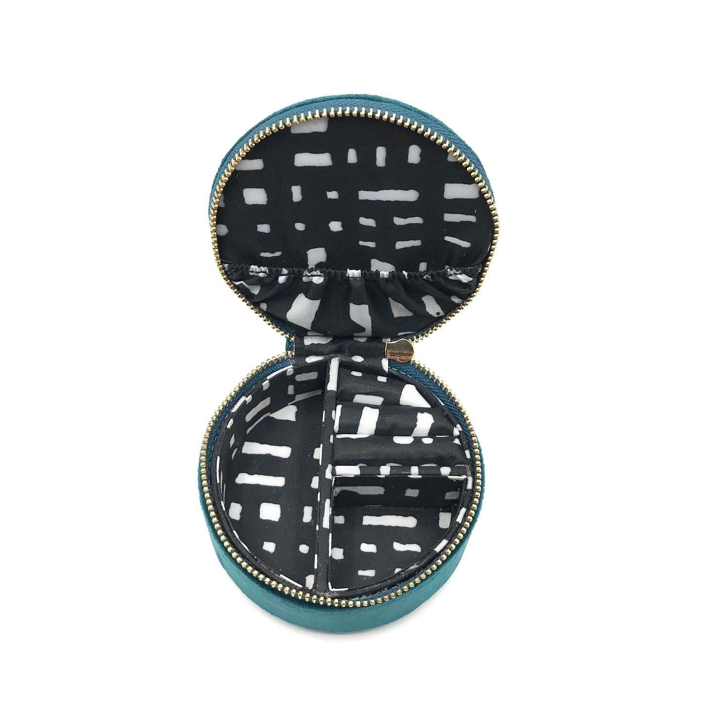 Jewellery Travel Pot in teal - Shell brooch